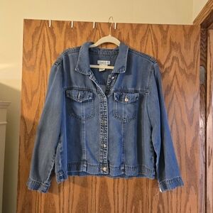 Coldwater Creek Light Blue Denim Jean Jacket